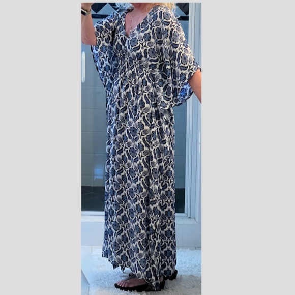 Anthropologie x Rujuta Sheth  Juiliet Caftan Dress Coverup Sz Small/Medium - Picture 5 of 8